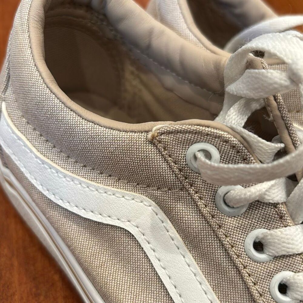 Vans Old Skool Tan Canvas Sneakers Women’s Size 8 Beige Skate Shoes - Picture 5 of 15